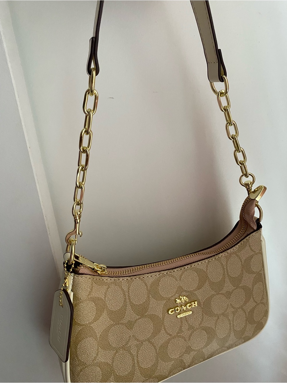 Coach Beige Signature Canvas Crossbody Bag - Picture 6 of 6